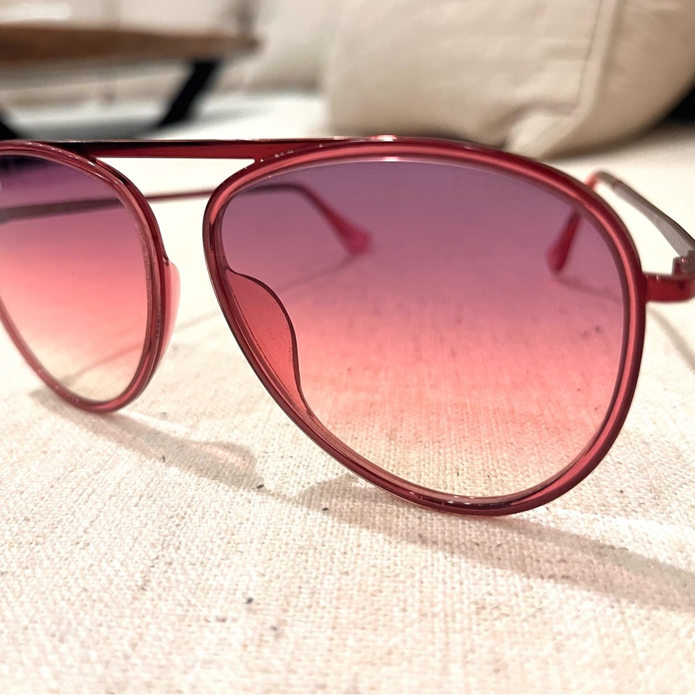 Retrosuperfuture Pink Gradient Aviator Sunglasses - image 4